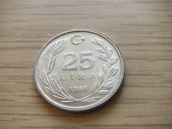 25  Líra 1988  Törökország ( Török Font )