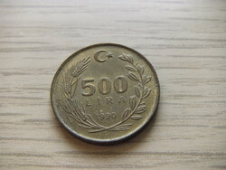 500  Líra 1990  Törökország ( Török Font )