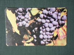 Kártyanaptár, Kecskemét Agroker vállalat, nővényvédőszerek, szőlő, 1980,   (4)