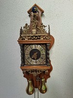 Dutch beautiful pear weight wall clock