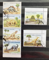 Stamps with a dinosaur motif