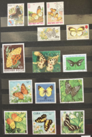 Stamps with butterflies motif