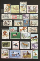 Stamp with ungulate animals motif