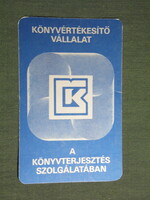 Kártyanaptár, Könyvértékesítő vállalat ,Budapest, 1980,   (4)