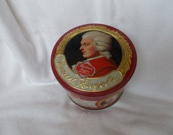 Mozart mintás fém tároló doboz