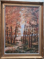 Product description: balla béla: autumn forest. Oil, wood. Size: 58x42 cm. With original frame.