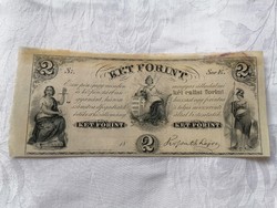 Kossuth Emigrációs 2 forint 1852 E sorozat Hajtatlan