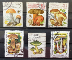 Stamps with mushrooms motif