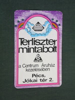 Card calendar, Pécs center store, Terlister sample store, graphic artist, 1981, (4)