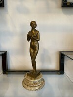 Art Deco Bronz Női Akt Szobor