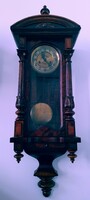 Pewter Gustav Becker wall clock restored