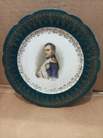 Antique Napoleon porcelain plate, wall decoration, 17 cm hand painted.