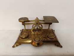 Antique postal scale with English weights postal tool 807 8225