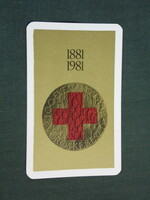 Kártyanaptár, Magyar Vöröskereszt, világnap, grafikai, 1981,   (4)