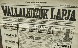 1940 June 20 / entrepreneurs' newspaper / as a gift :-) original, old newspaper no.: 26381