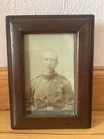 Photo of a soldier in a contemporary frame