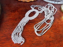 Art deco style rhinestone necklace