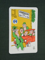 Card calendar, traffic safety council, graphic artist, accident prevention, 1981, (4)