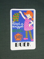 Card calendar, 30-year-old bee waste recycling company, graphic artist, advertising doll, figure, 1981, (4)