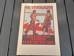 1,-Ft Szovjet soviet kommunista tanácsköztársaság mozgalmi plakát offset 1959.  21.