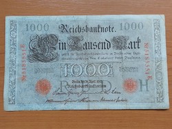 German Empire 1000 marks 1910 518.... Red stamp