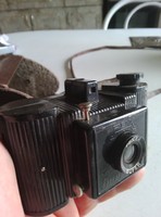 Flex superior antique camera in original leather case.