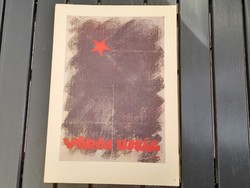 1,-Ft Szovjet soviet kommunista tanácsköztársaság mozgalmi plakát offset 7.
