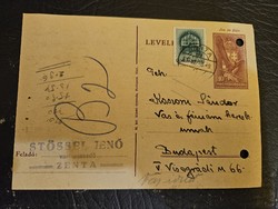 1941 10-filer + 2-filer price stamp postcard zenta