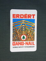 Card calendar, Erdért wood processing company, Budapest, graphic designer, roof structure, 1981, (4)