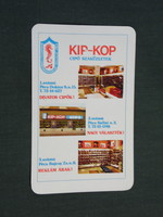 Card calendar, kip-kop shoe shops, Pécs, 1981, (4)