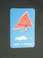 Card calendar, mhsz national defense, sports association, graphic designer, kite flying, 1981, (4)