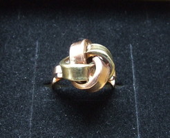 Turbános sárga-vörös női aranygyűrű