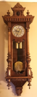 Beautiful 2 heavy, richly carved gustav becker wall clocks