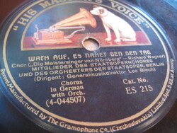 Gramafon lemez  ,  Hig Masters Voice , Wagner : Nürnbergi mesterdalnokok  ........