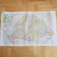 Kivarratlan óriás gobelin 60,5x98cm – Nagy Magyarország megye térképe