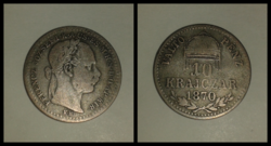József Ferenc silver 10 krajcár 1870 k.B