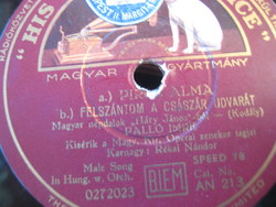 Gramophone record hig masters voice, recruiter and I plow the emperor's yard, with pallo's imre