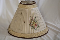 Antik Herendi lámpaernyő lámpabúra nagy selyem virágos ritkaság