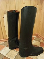 Antique leather men's boots, sole length 28 cm, size approx
