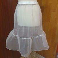 Új, Egyedi készítésű 1 rétegű fodros Menyasszonyi alsószoknya, rövid szoknya