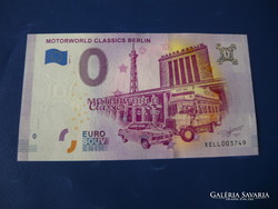 Germany 0 euro 2019 berlin motorworld museum car bus! Rare commemorative paper money! Unc