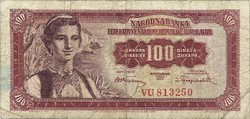 100 Dinars 1955 Yugoslavia 1.