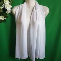 New, custom-made snow-white muslin scarf, shawl, shawl, stole
