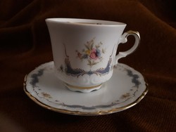 Mitterteich porcelán virágos  kávés csésze+alátét 1+1 db. hibátlan