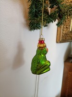 Retro glass Christmas tree decoration frog king