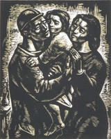 Magyar művész 1950 körül : Munkáscsalád