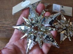 Antique silver acrylic star, Christmas pendant
