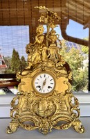 Frying pan French Empire table/mantel clock circa 1830