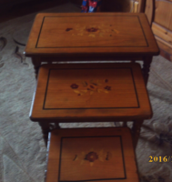 Inlaid 3-piece folding table