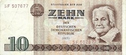 10 márka 1971 NDK Németország 1.